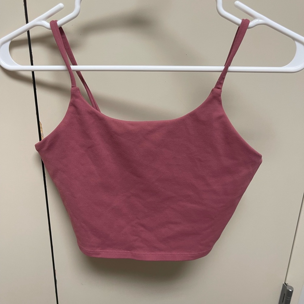 Athletic tank top with built in sports bra